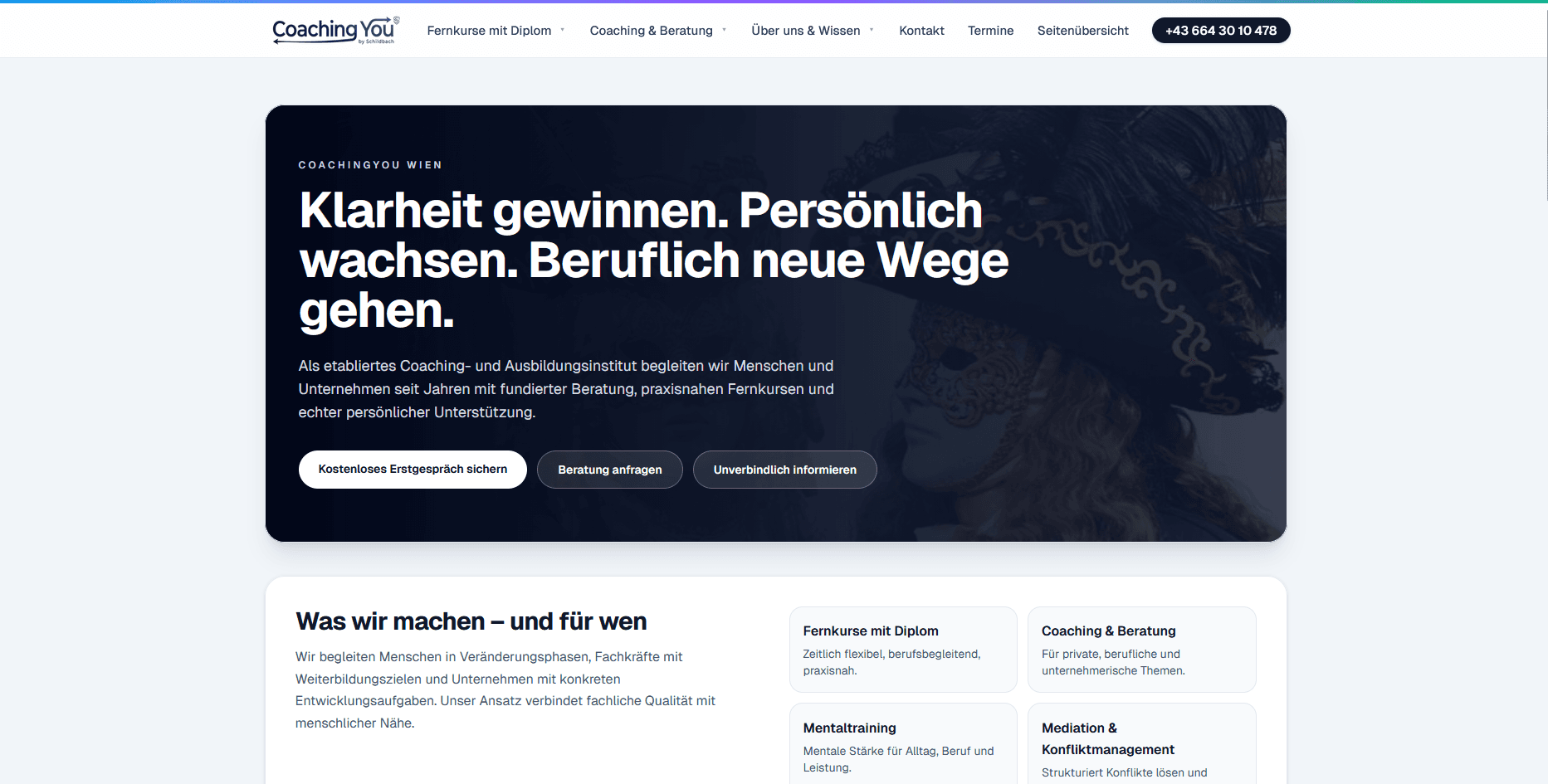 Coaching Website Vorschau